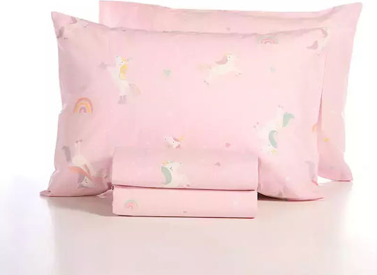 Nef-Nef Homeware Σετ Μονά Unicorns Style Ροζ 170x260cm Nef-Nef Homeware Σετ Μονά Unicorns Style Ροζ 170x260cm
