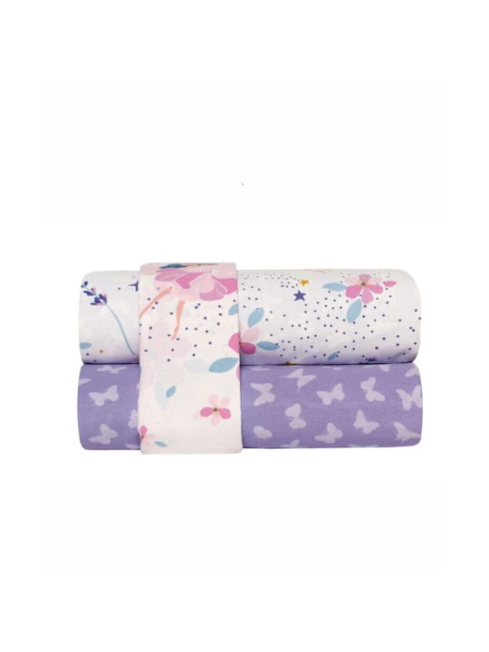 Kentia Sheet Set Single Cotton White, Pink, Lilac, Veraman, Petrol 160x270cm 3pcs
