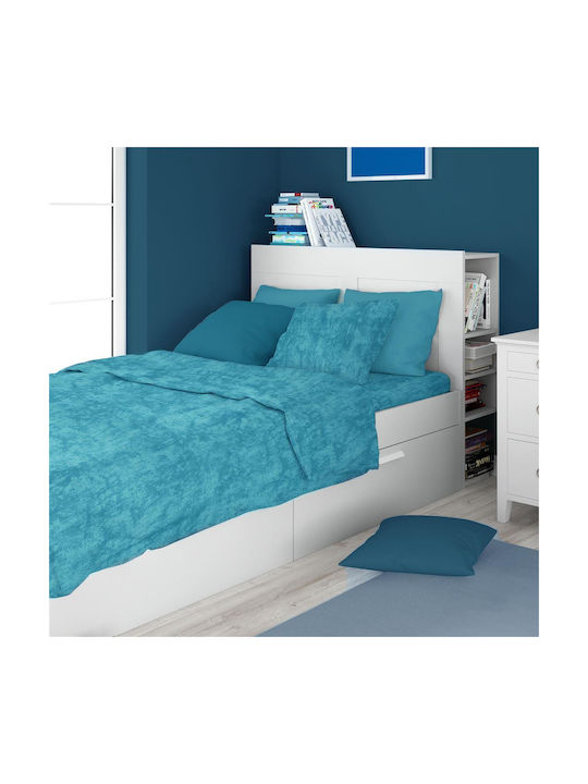 Dimcol Sheet Set Single Cotton Turquoise 160x240cm 2pcs