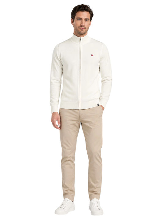 Men's Knitted Cardigan Ecru