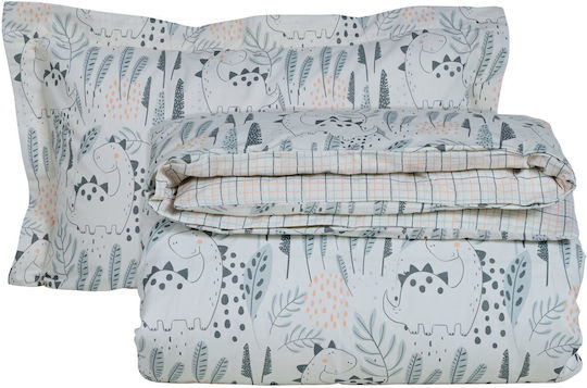 Das Home Kids Sheets Single Set Green-Salmon-Grey 170x240cm