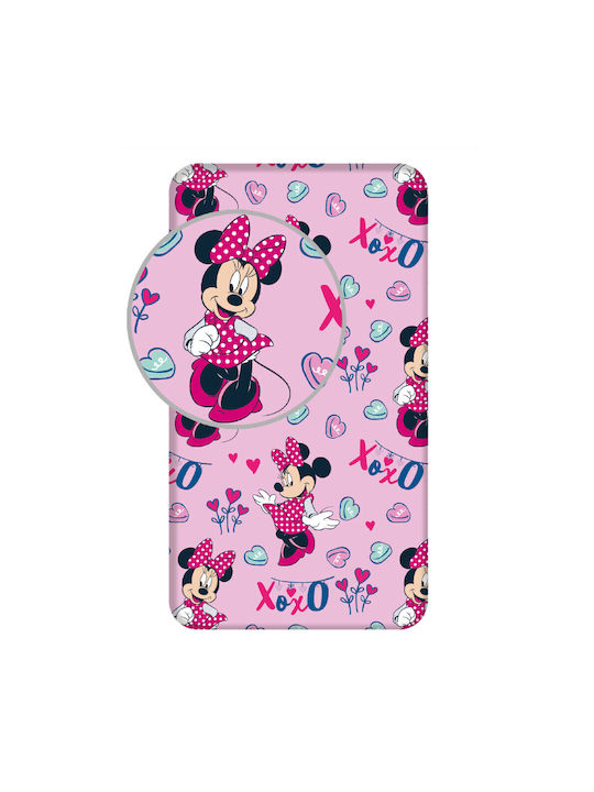 Disney Bettlaken Einzeln Mit Gummizug Baumwolle Minnie 90x200cm