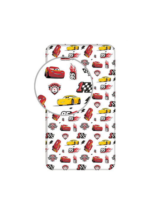 Disney Sheet Single Cotton Cars 90x200cm