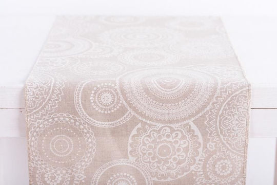 Beauty Home Runner White Mandala 32x250cm