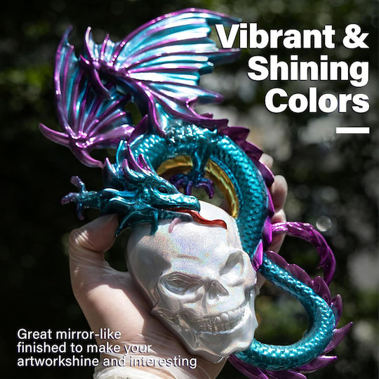 Pigment Cromatic Din Rășină 10 Culori 20 g Pigmenți Metalici Rășină Epoxidică Efect Lucios Oglindă Ultra-reflectorizant Pigment Fin Ușor De Amestecat Artă Din Rășină Turnare Epoxidică Nail Art Diy Craft Lumânări