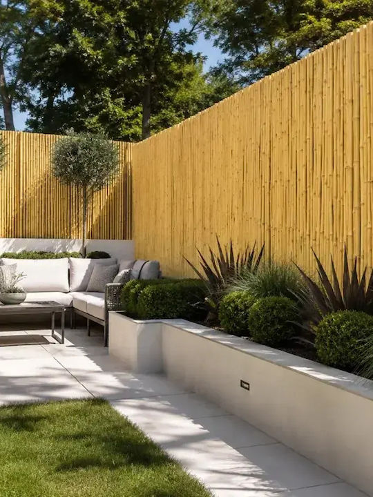 Κίτρινο Bamboo Inox Δέσιμο Bamboo Yellow 25-30mm Inox Σύρμα 100 Υ X 250εκ 30400
