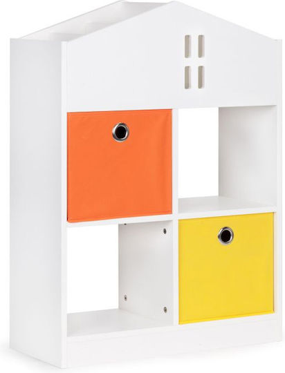 Βιβλιοθήκη Δαπέδου Ξύλινη Λευκή 65.2x27x90.5cm