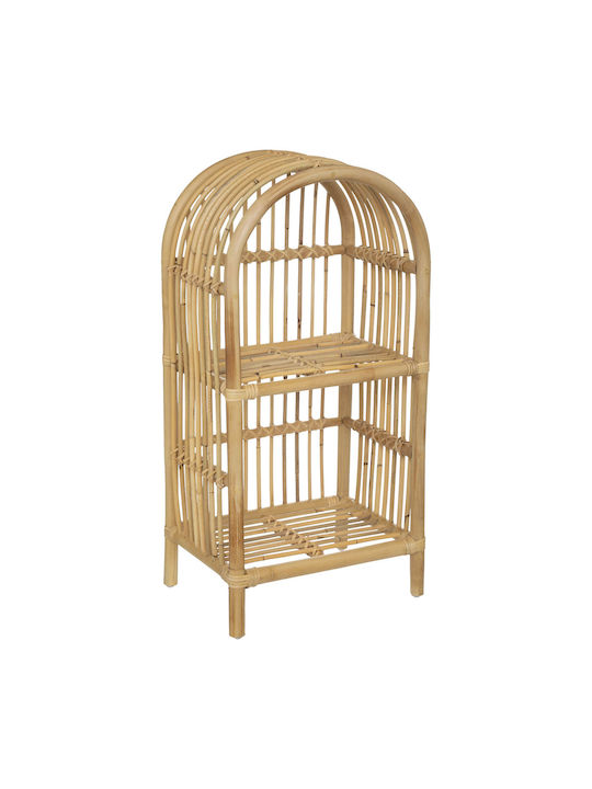 A-S Rattan Bibliotecă pardoseală Lemn Maro 38x28x76cm