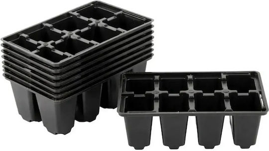 Seedling Pots Holes on the Bottom Square 64pcs Divo-dv 27927 Black