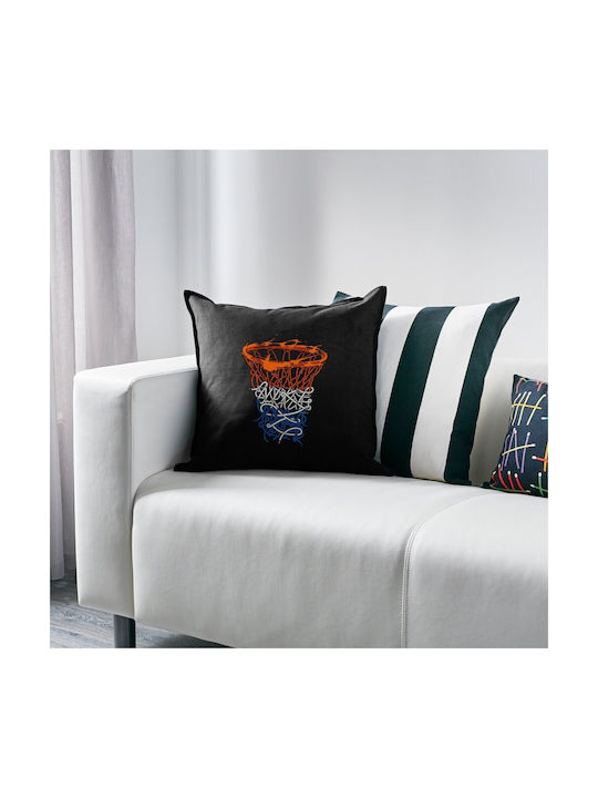Koupakoupa Sofa Cushion Basket Net 100% Cotton Black 50x50cm