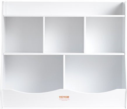 Kids Wooden Bookcase White 89x40x76cm