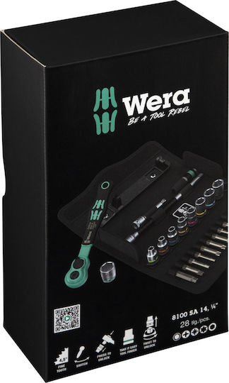 Wera Ratchet with Sockets 1\4"