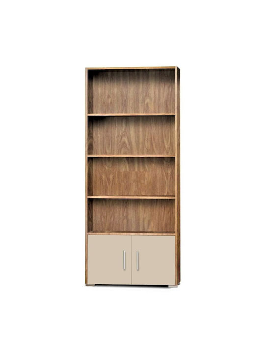 Bibliotecă de Pardoseală din Lemn Ecru Bibliotecă de Pardoseală din Lemn Ecru