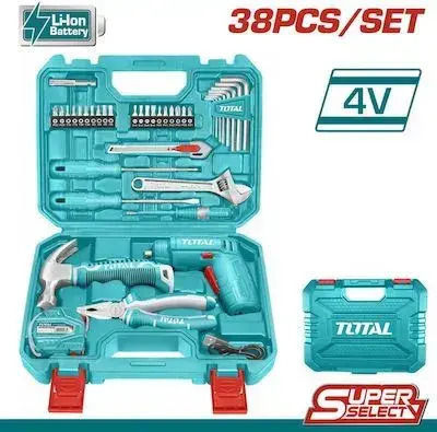 Total Super Select Akkuschrauber mit Batterie 4V