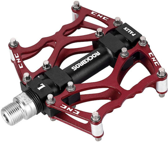 Rockbros Bicycle Pedals Flat Red