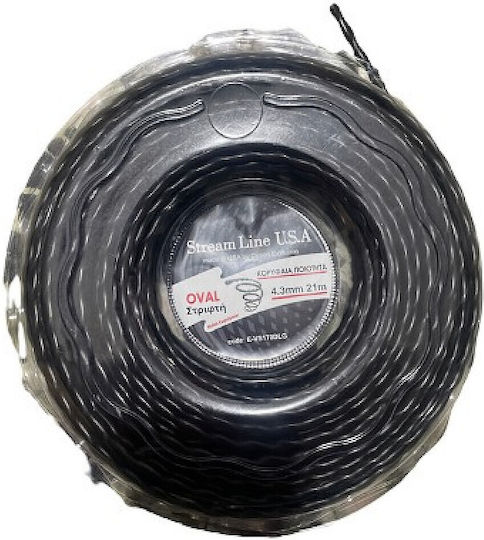Oval Twist Brush Cutter Trimmer Line 4.3mm 21m 01500