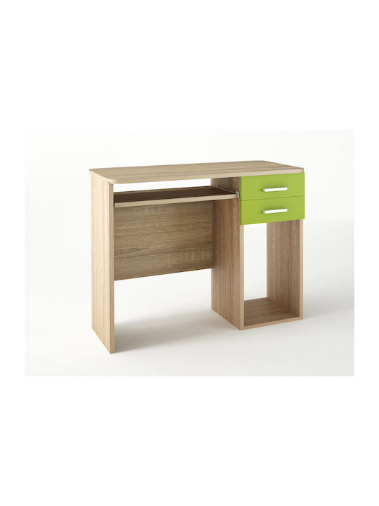 No 8 Birou pentru copii din Melamină Oak-Light Green 100x55x80cm