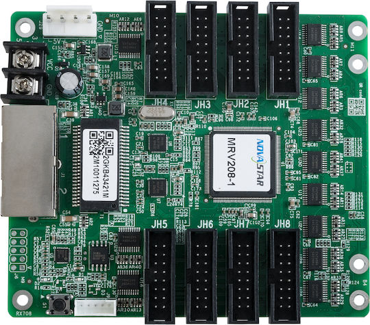 Globostar Novastar Mrv208-1 41021 Spare Part Professional LED Receiving Card 8 X Hub75e Channel Card LED Video Wall Display Loading Capacity In Pixels W256 X H256 Gigabit Network Linkable DC 3.3~5.5V IP20 M9.5 X W10.9 X H1.8cm 2