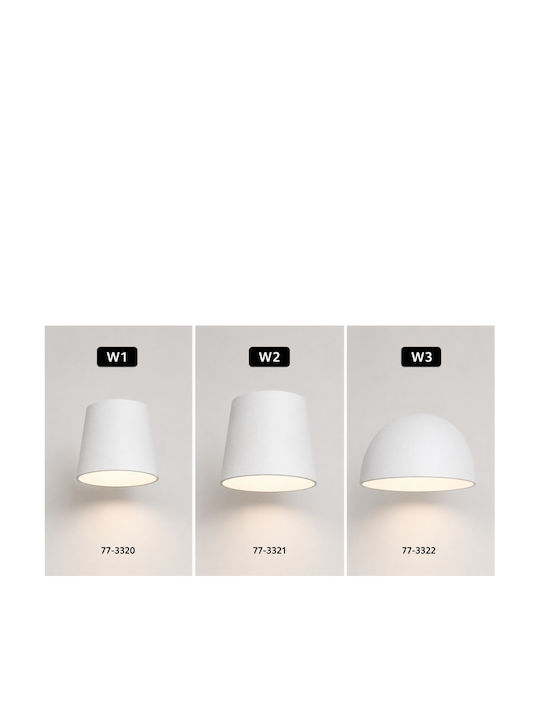 Home Lighting Rotund Abajur Alb cu Diametru 17cm
