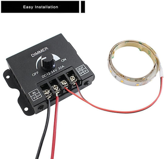 VenCore Wall Mounted Dimmer Switch with Frame LED Strip Rotary 360W