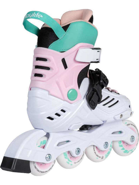 Playlife Inline Adjustable Rollers White Children's