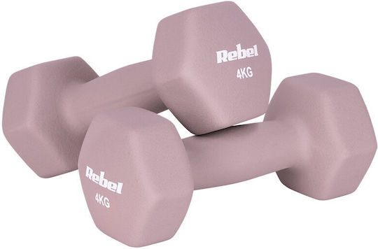 Rebel Set De Haltere Hexagonale Din Neopren 2 x 4kg