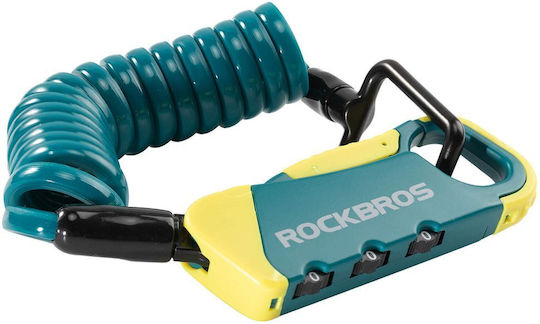 Rockbros Fahrradschloss Zusammenklappbar mit Kombination / mit Schlüssel Türkis