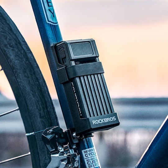 Rockbros Fahrradschloss Zusammenklappbar mit Schlüssel Schwarze