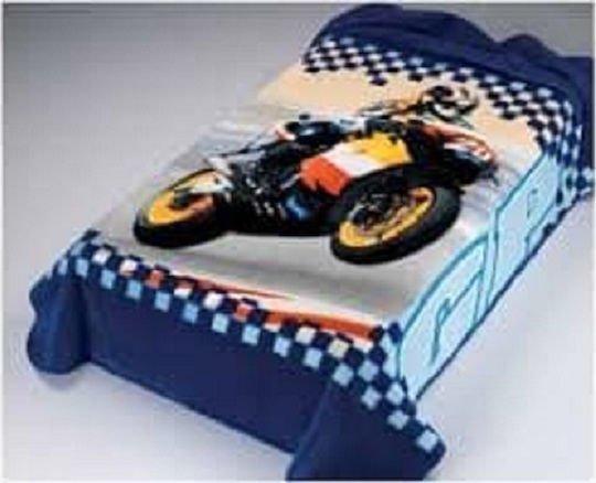 Adam Home Blanket Spain Velvet Bike Blue 160x220cm