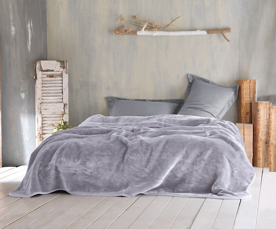 Rythmos Blanket Velvet Velour Silver 160x220cm