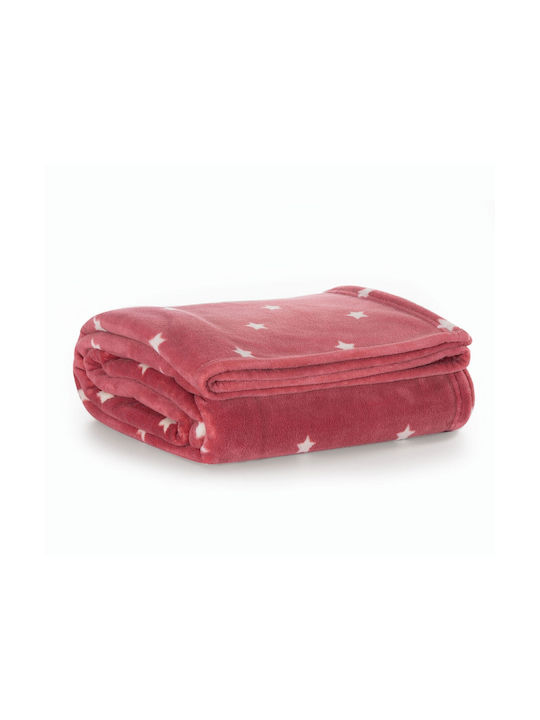 Nef-Nef Homeware Fleece Blanket Precious Pink 160x220cm
