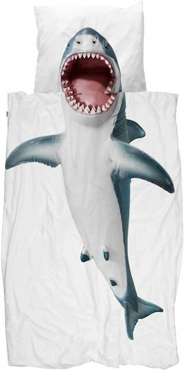 Snurk Kids Duvet Set Single with Pillowcase Blue 160x200cm