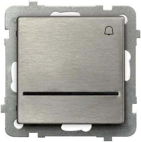 Ospel Wall Push Bell Button Silver ŁP-6RMS/M/37