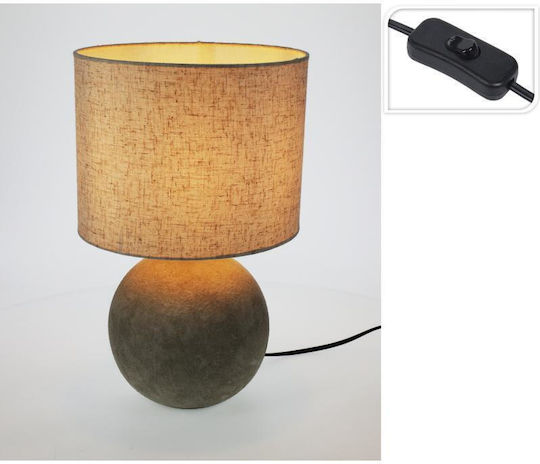 Zaros Ceramic Table Lamp with White Shade and Base