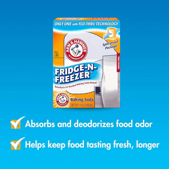 Deodorant Arm & Hammer Frigider-Congelator Eficient În Eliminarea Mirosurilor Bicarbonat 396,8 G