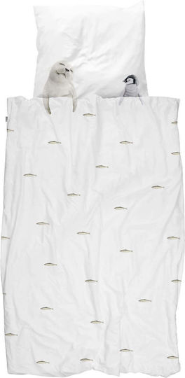 Snurk Set Kids Duvet Cover Single White