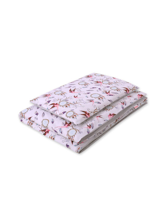Bobono Kinderbettbezug Pink 90x120cm