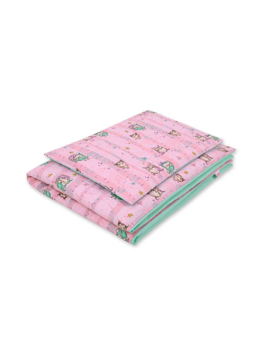 Bobono Kids Duvet Cover Pink And Mint 90x120cm