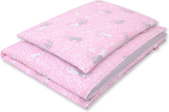 Bobono Set Kids Duvet Cover Single Pink Gray