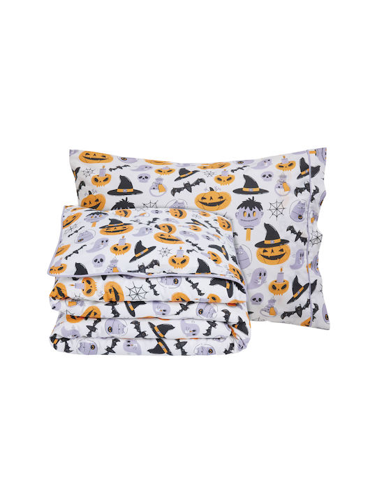 Das Home Σετ Παιδική Παπλωματοθήκη Μονή Grey, Orange