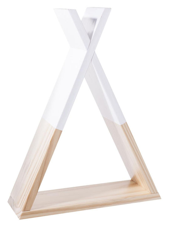 Παιδικό Ράφι Teepee Τοίχου Λευκό 30x10x39εκ.