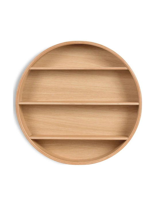 Raft Pentru Copii Rotund De Perete Bej 55x55x12cm