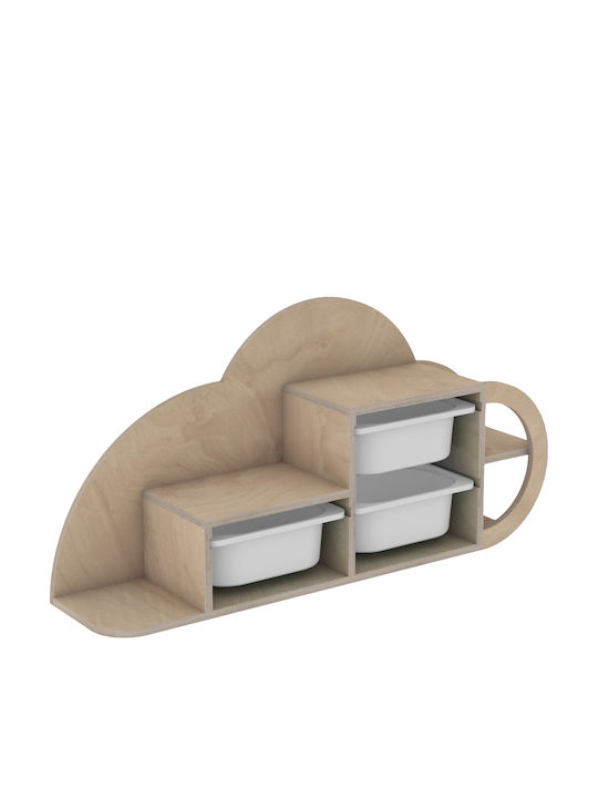 Kids Shelves Sani Wall Mount Beige 98x22.5x48.5cm