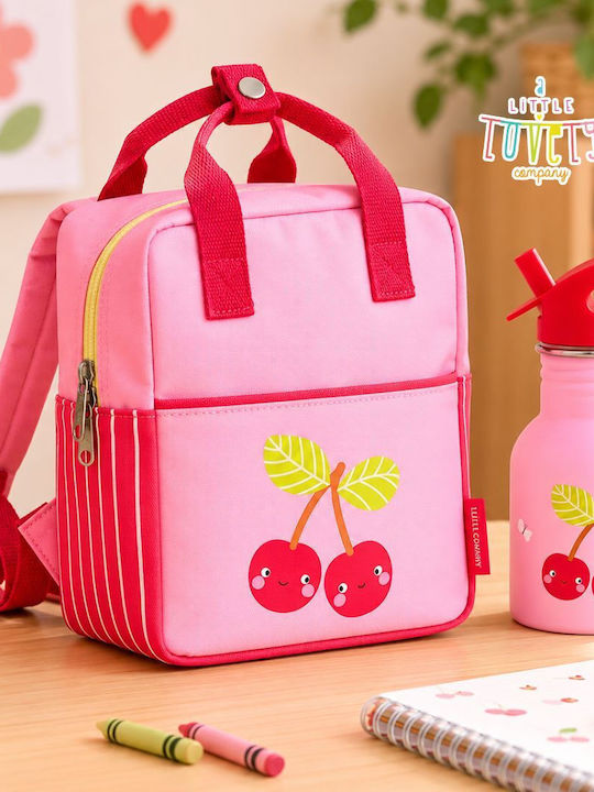 A Little Lovely Company Happy Cherries School Set Silver