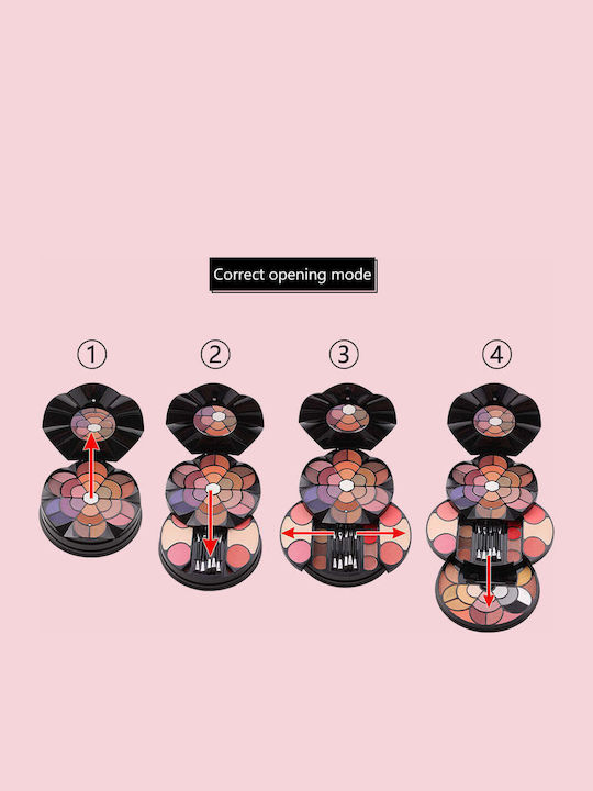 Miss Rose Set De Machiaj Negru Rotund Floare 7002-360 Miss Rose Set De Machiaj Negru Rotund Floare 7002-360