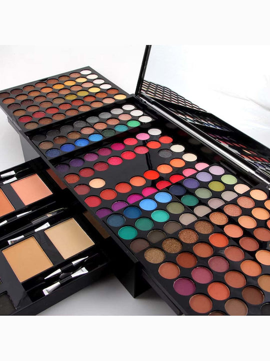 Set De Machiaj Miss Rose 190 Culori Fard De Pleoape Blush Eyeliner Pulbere