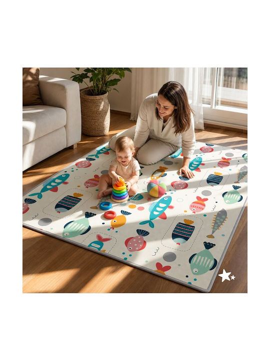 MalPlay Covor Pentru Copii Stele Multicolor 180x200cm