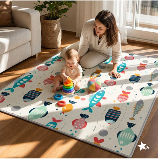 MalPlay Covor Pentru Copii Stele Multicolor 180x200cm