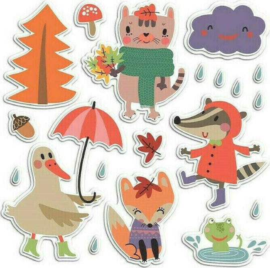 Ango Kids Foam 3D Wall Sticker Rainy Day L 19pcs