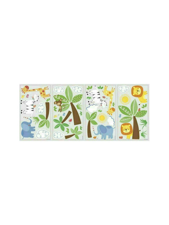 RoomMates Decor Kinder Wandsticker Wand Tiere des Dschungels 47Stück